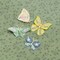 K&Company Antique Garden Dimensional Stickers - Fabric Butterfly, 8pcs